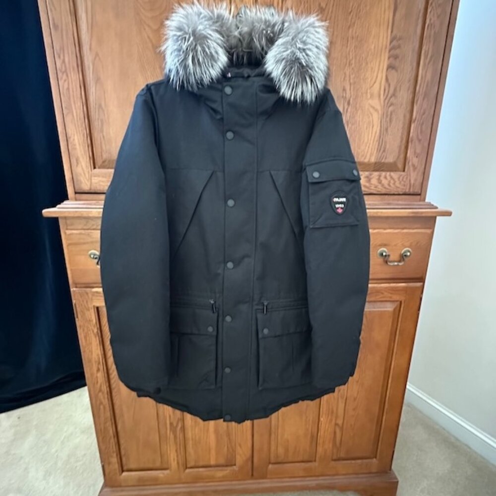 NWT PAJAR Samson Fox Fur-Trimmed Hooded Down Parka MEN XL